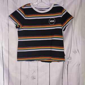 Vans Striped Mini Cropped T-Shirt